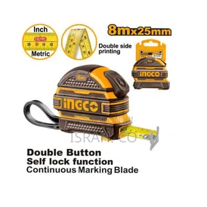 Ingco Double Button Steel Measuring Tape.