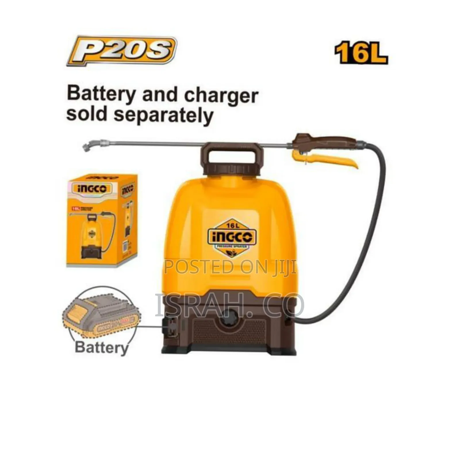Ingco 20v Cordless Knapsack Sprayer.