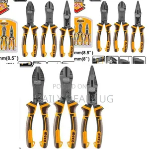 Ingco 3pcs High Leverage Pliers Insulated Pliers Set-Black/Yellow
