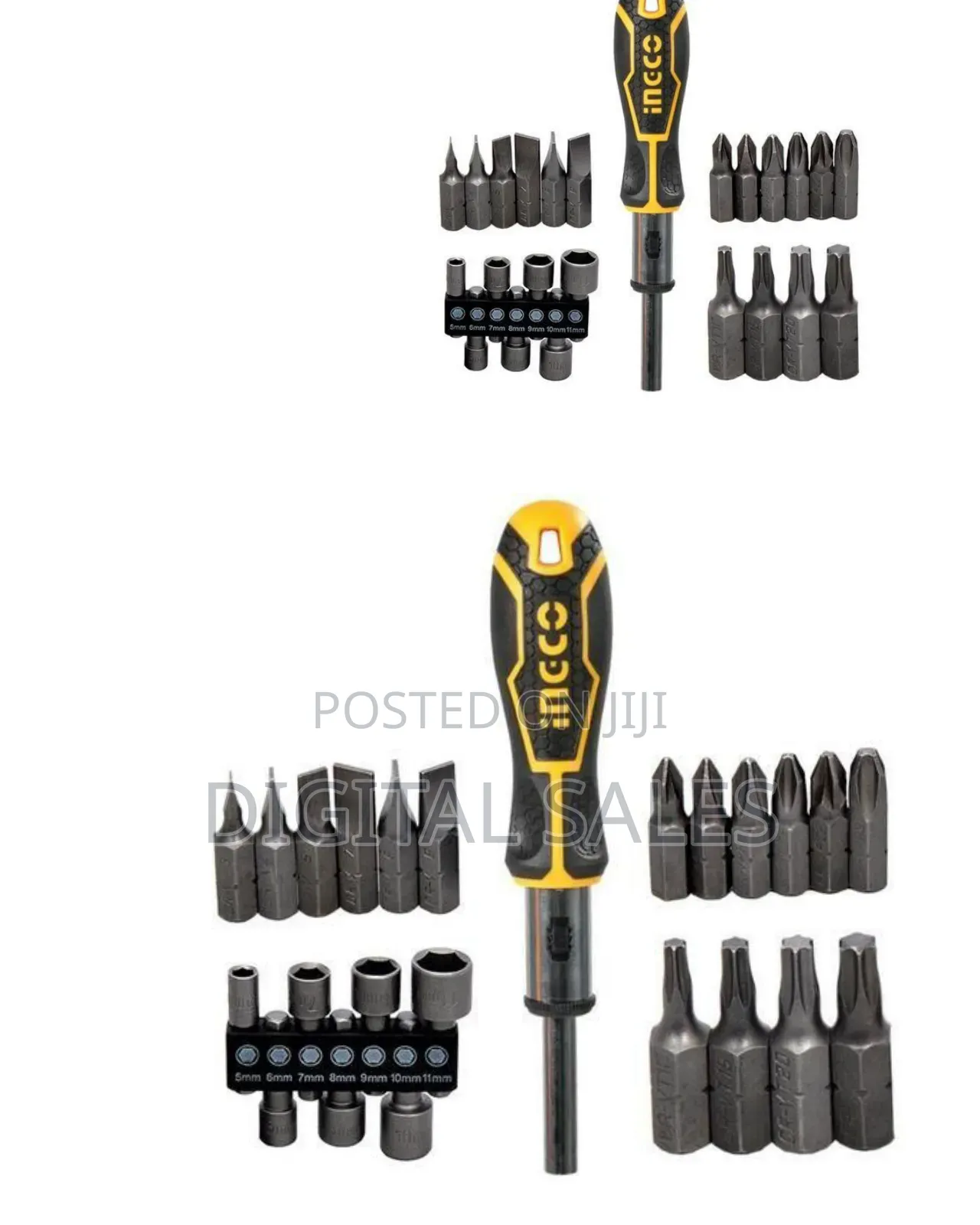 Ingco 24 PCS Ratchet Handle Screwdriver Set - Multicolor