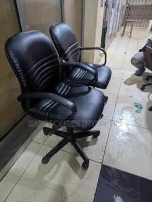 Office Chairs With Strong Fixed Arms for Support, 2 Pieces