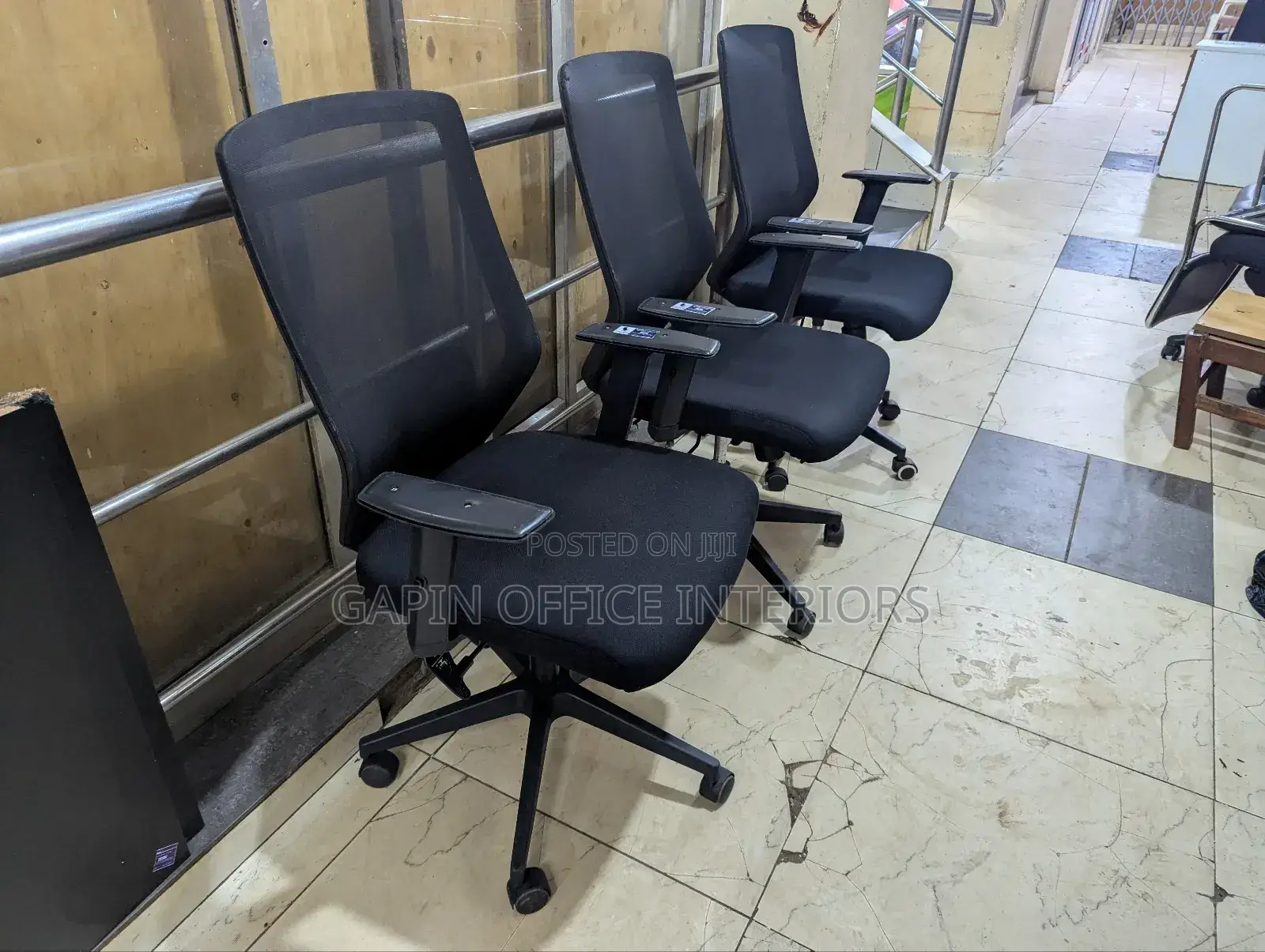 Second Hand / Used Back Mesh Chairs, Adjustable Heights and Armrests