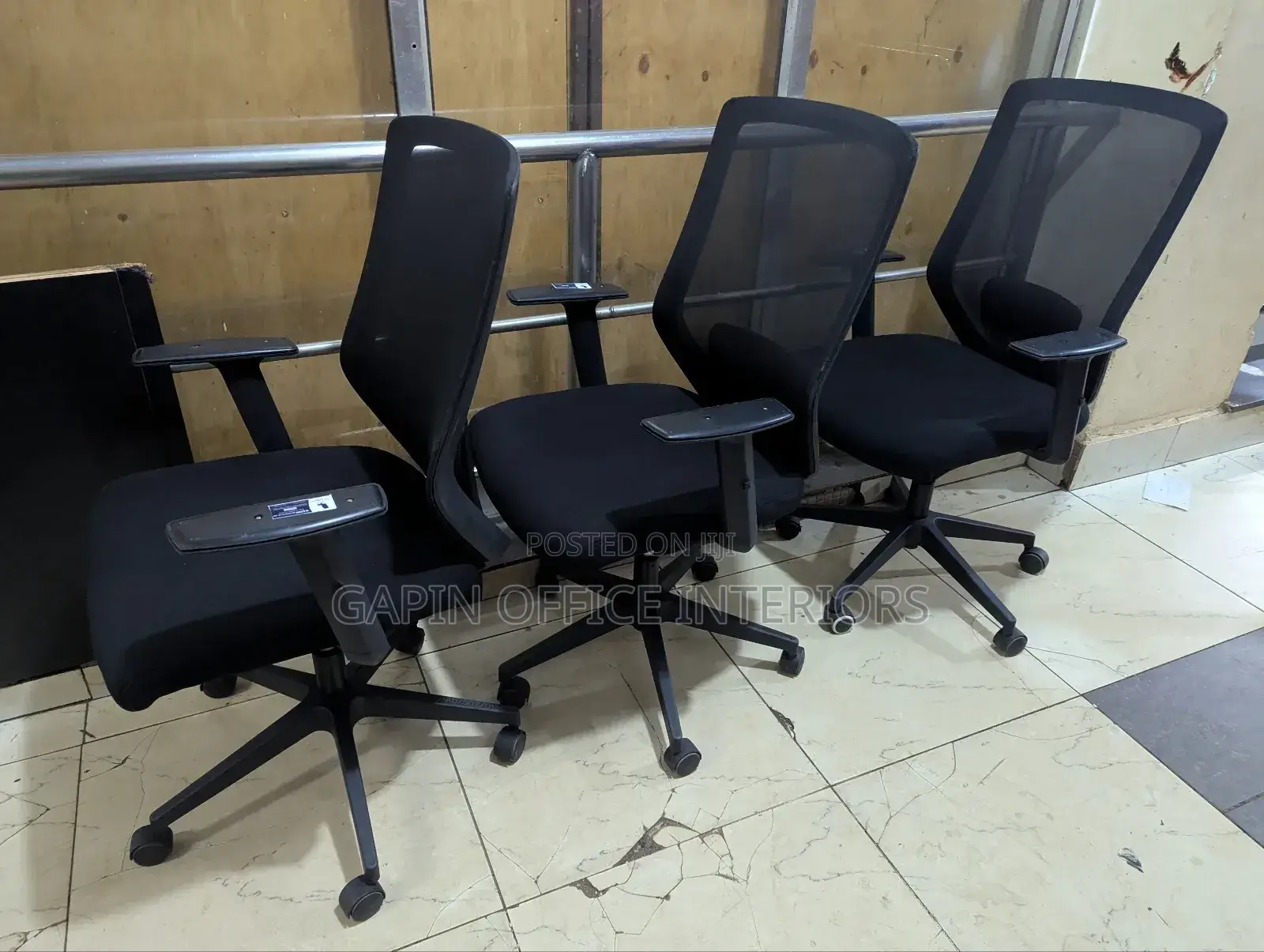Second Hand / Used Back Mesh Chairs, Adjustable Heights and Armrests