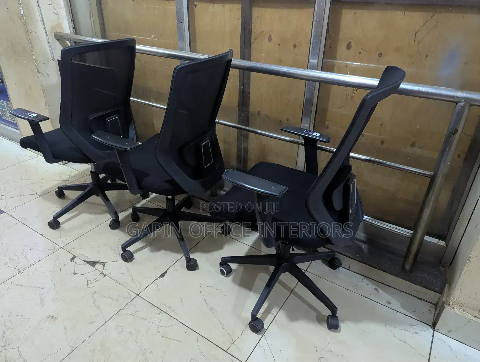 Second Hand / Used Back Mesh Chairs, Adjustable Heights and Armrests