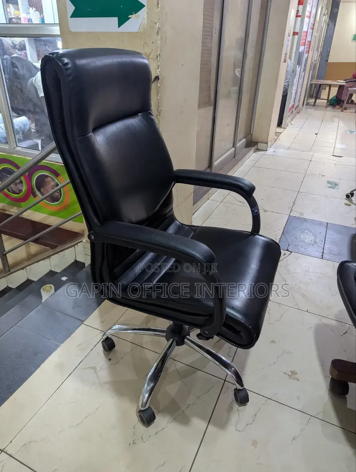 Long Back Original Leather With Fixed Armrests Ready for Pick Up