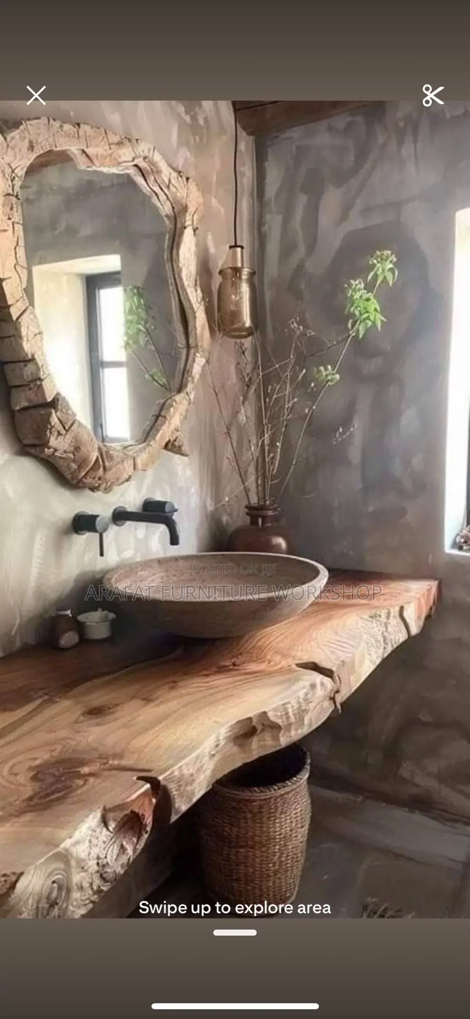 Solid Rustic Wood Bathroom Concepts