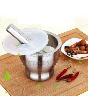New Heavy Stainless Steel Mortar and Pestle Set.
