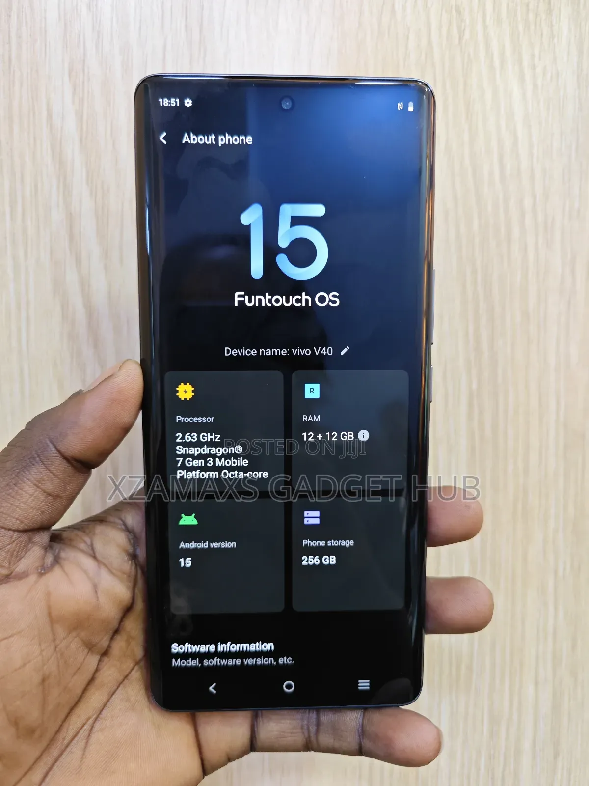 Vivo V40 5G 256 GB Gray