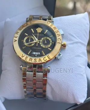 Golden and Silver Versace Watch