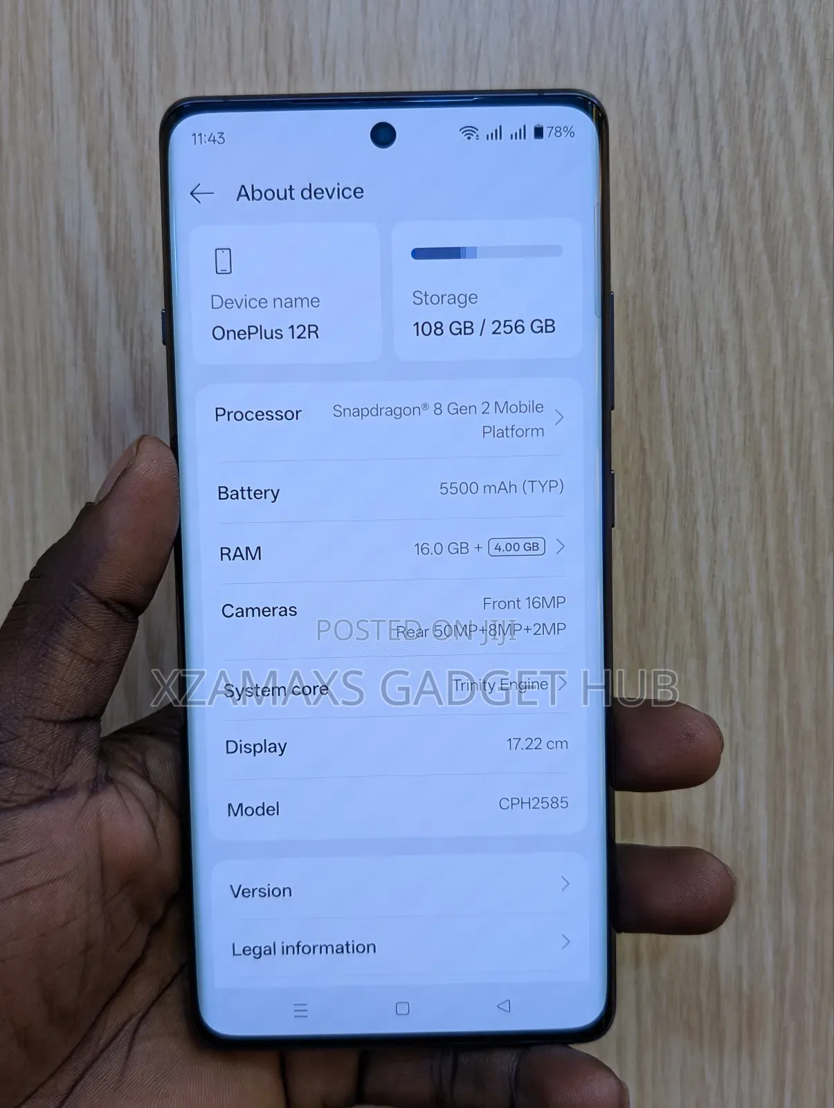 OnePlus 12R 256 GB Black