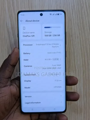 OnePlus 12R 256 GB Black