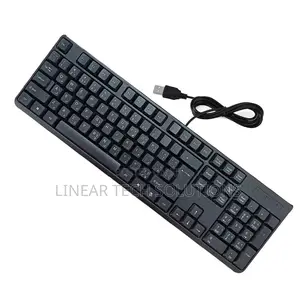 Kb-128 English Usb Wired Keyboard Eye Comfort
