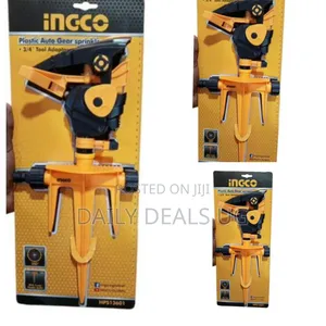 Ingco Plastic Auto-Gear Sprinkler -Yellow