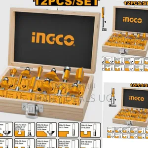 Ingco Akrt1221 -12pcs Router Bits Set (12mm)-Shank Diameter:12mm