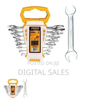 Ingco Double Open End Spanner Set - Silver