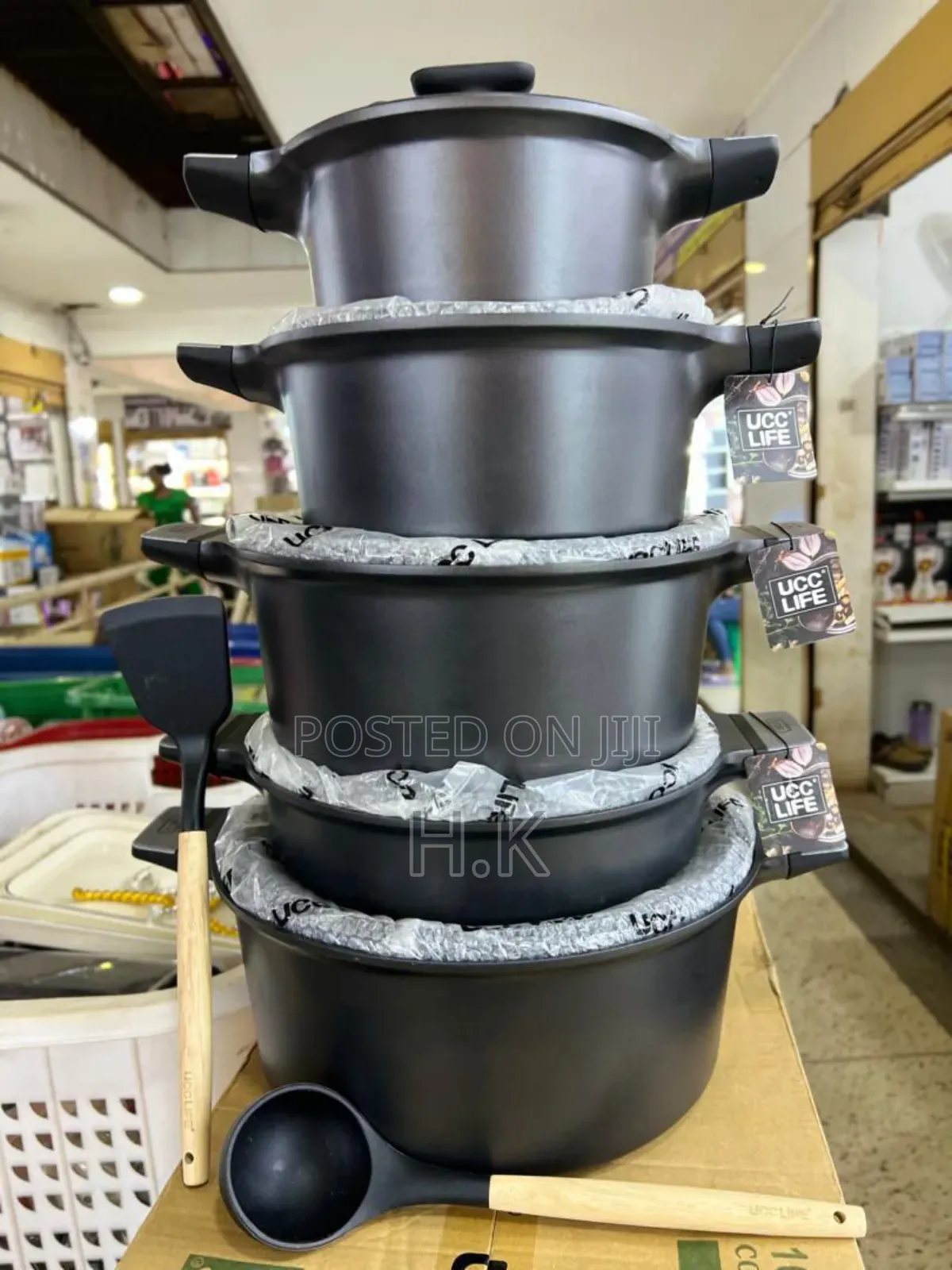 Ucc Life Granite Cookware Set.