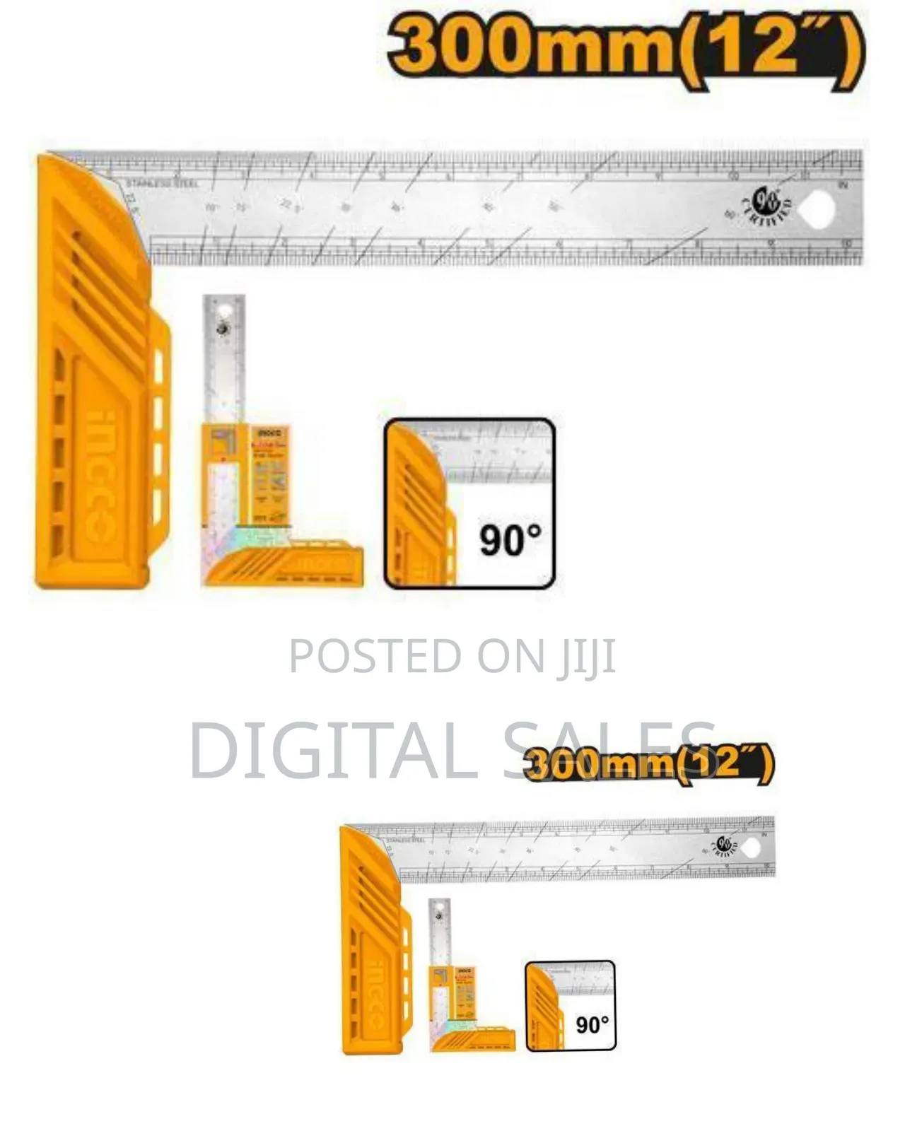 Ingco Has123002 - Angle Square - Orange