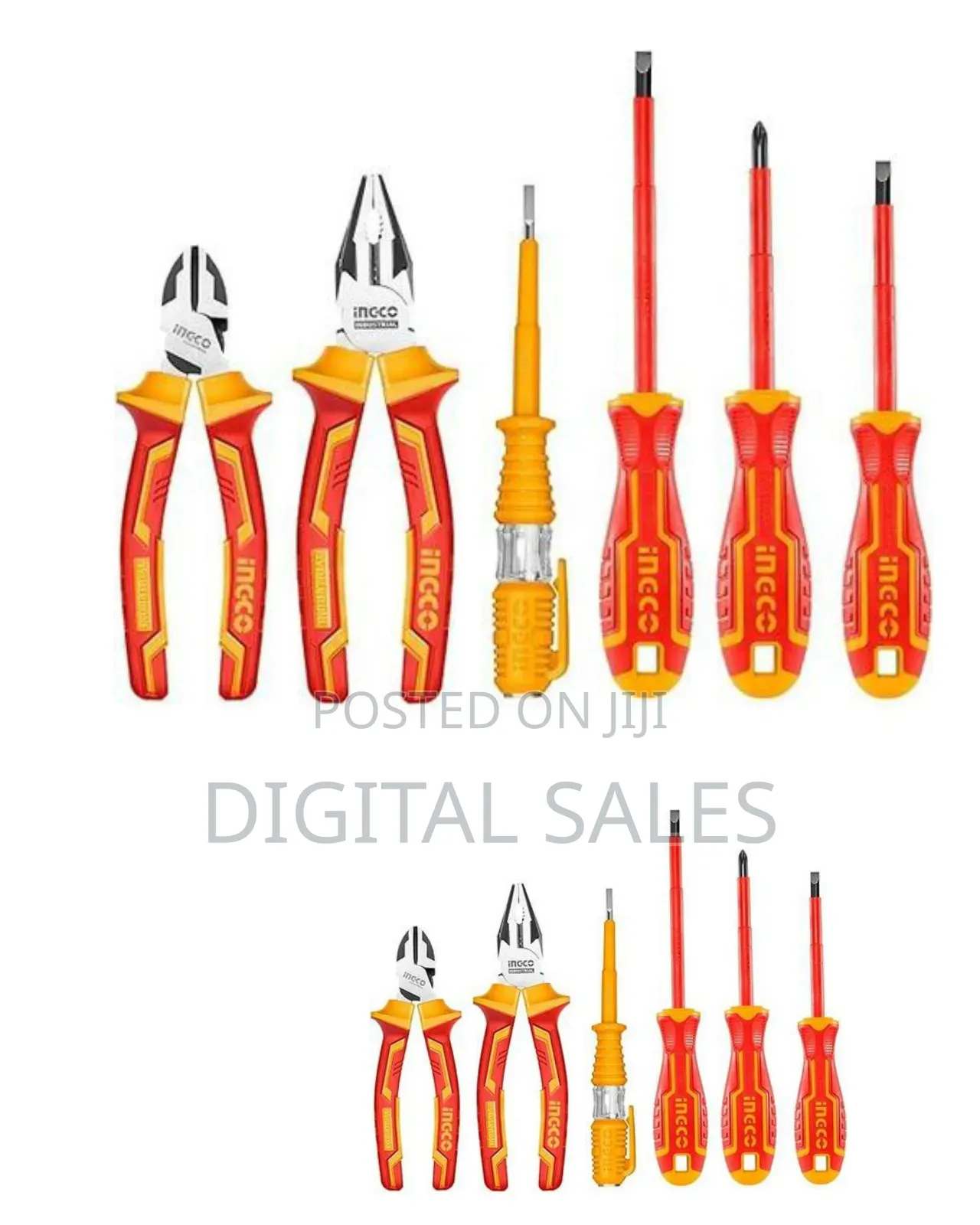 Ingco 6pcs 1000v Vde Insulated Hand Tools Set With 3pcs Insulated