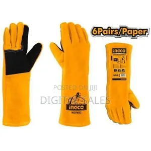 Ingco Welding Leather Gloves - Orange