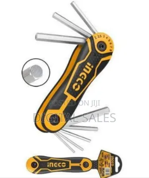Ingco 8pcs Portable Key Adjustable - Orange / Black /Silver
