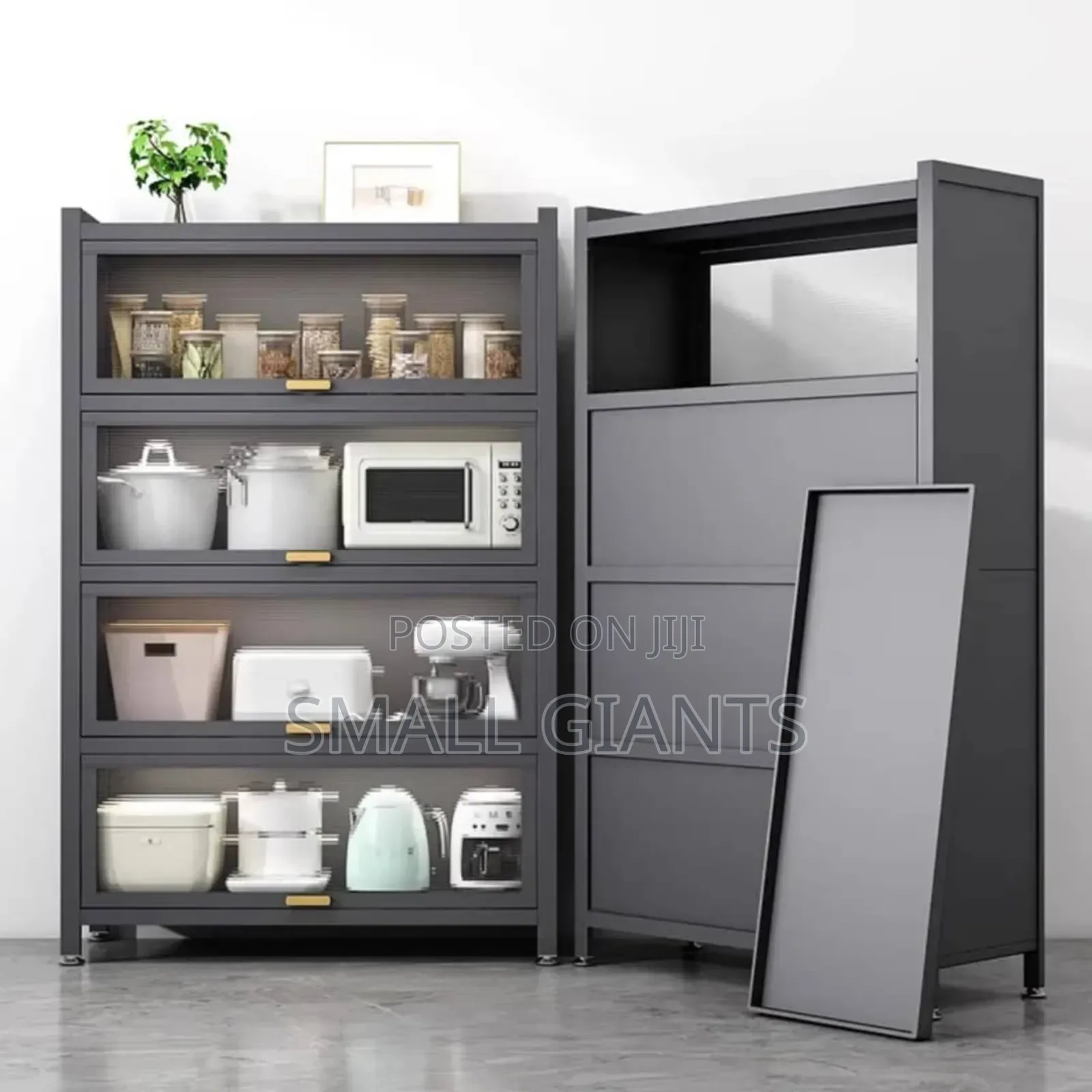 5-Tier Kitchen Storage Cabinet With Flip Doors