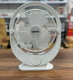 Geepas 8" Rechargeable Fan With Led Light- Gf21120