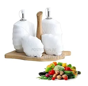Ceramic Bamboo White Kitchen Seal Seasoning Jar Set