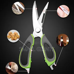 Heavy-Duty Multifunction Stainless Steel Kitchen Scissor Green