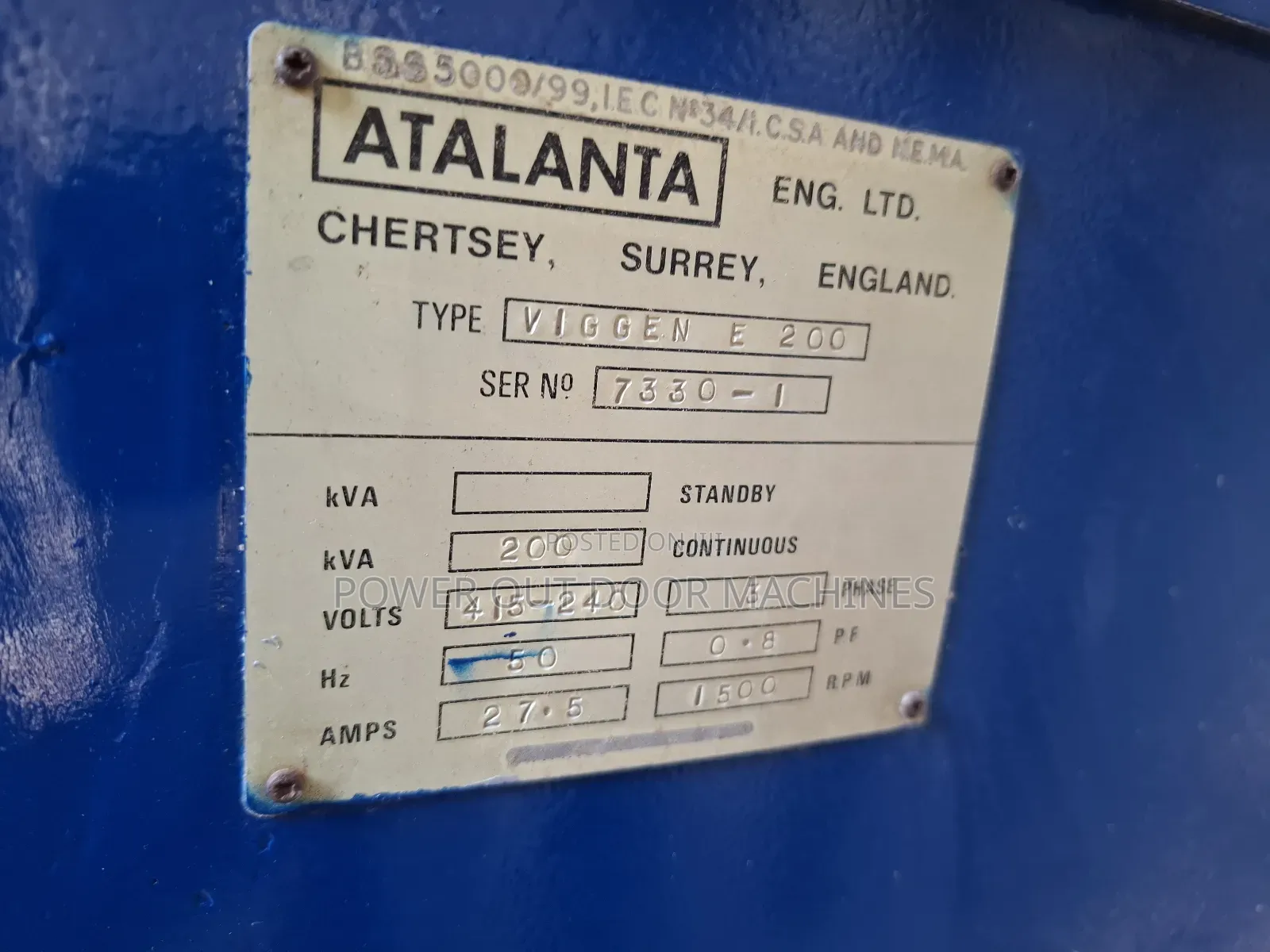 250kva Super Silent Diesel Generator