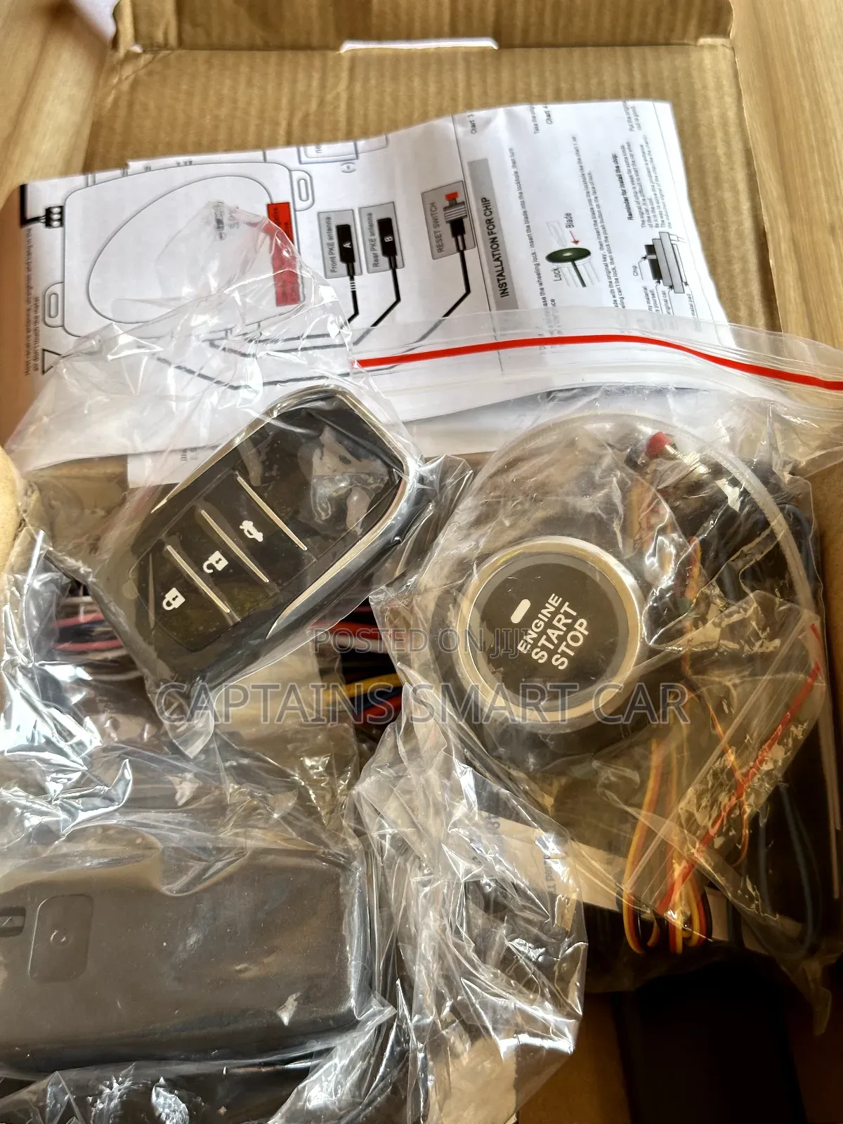 Car Push to Start Button, With Keyless Entry System and Immobilizer