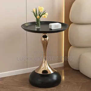 Gold Round Side Table