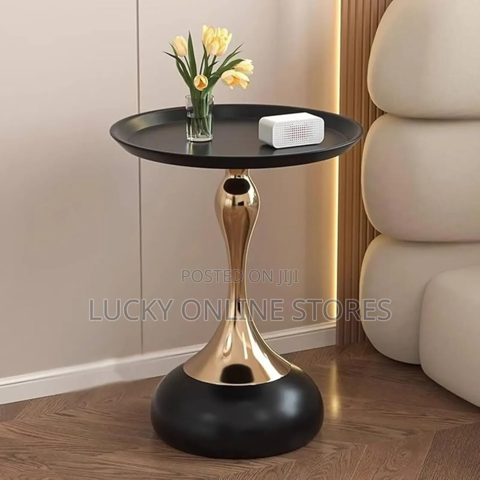 Gold Round Side Table