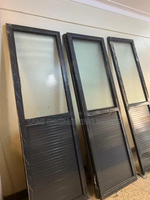Aluminum Bathroom Door Grey Colour