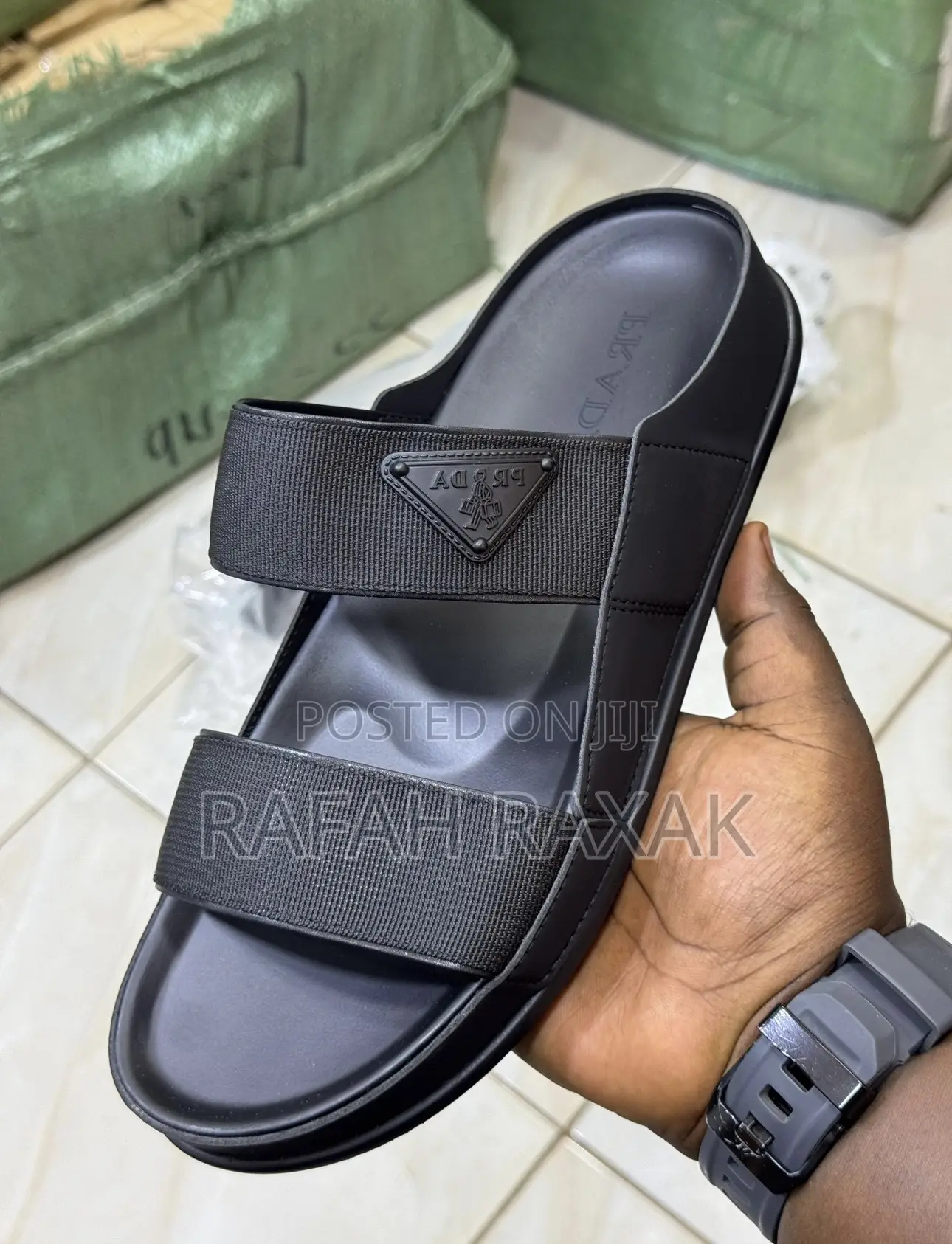 Original Men’S Double Strap Prada Luxury Sandals
