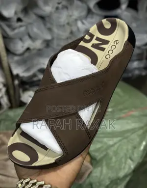 Original Men’S Brown Ecco Cross Leather Sandals
