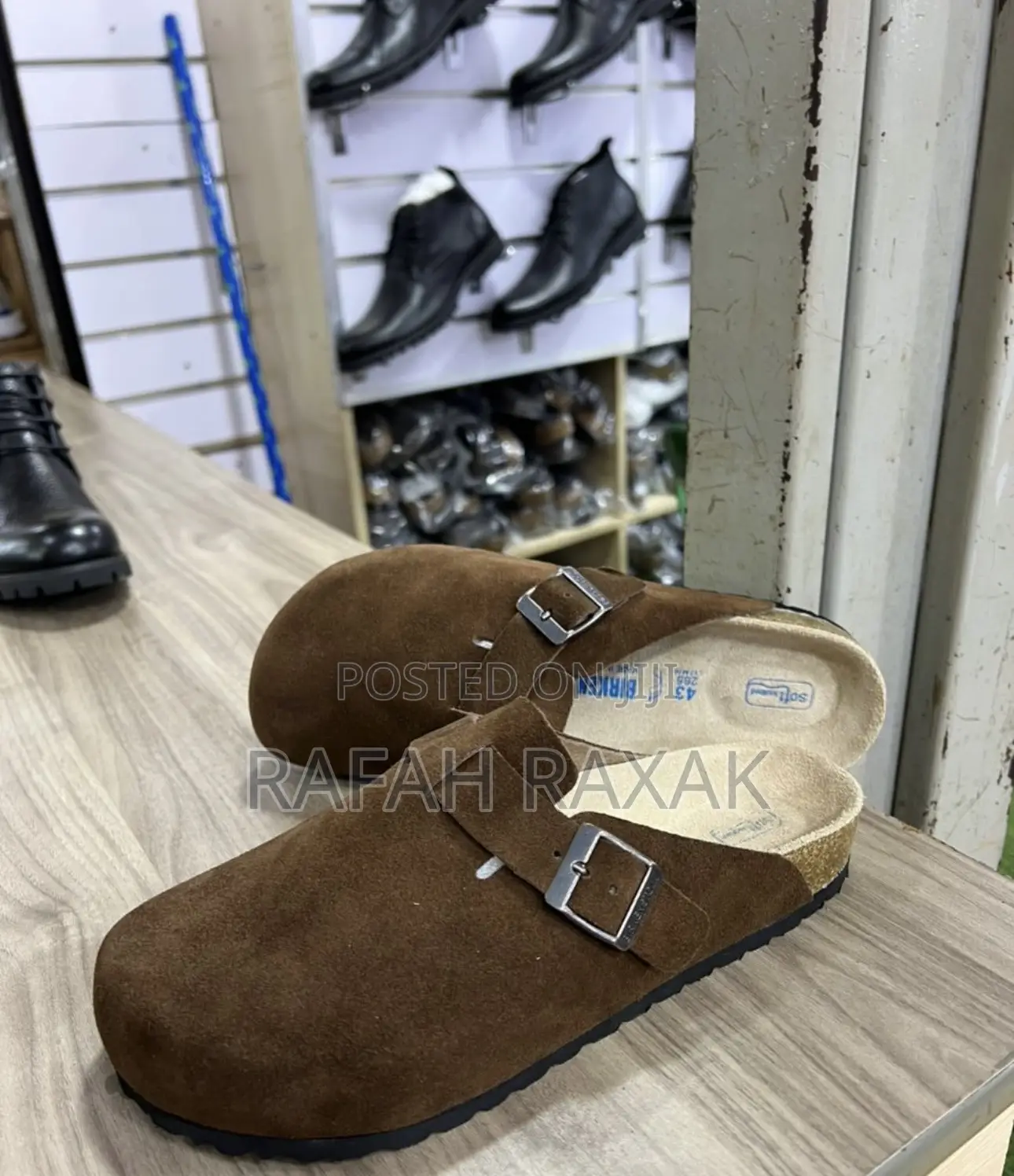 New Classic Brown Suede Birkenstock Boston Sandals