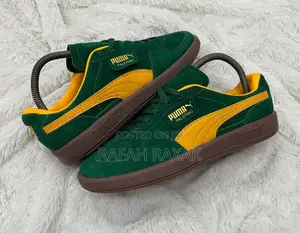 Original Green/Yellow Suede Puma Palermo Sneakers