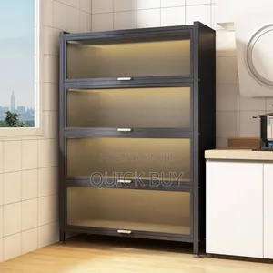 5-Tier Kitchen Storage Cabinet With Flip Doors