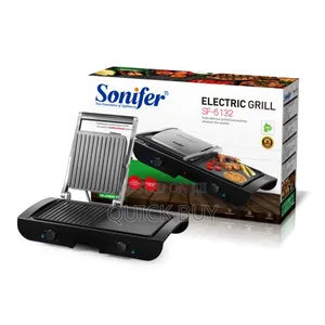 Sonifer 2-in-1 Grill With Both A Baking Plate And A Frying Pan Plate