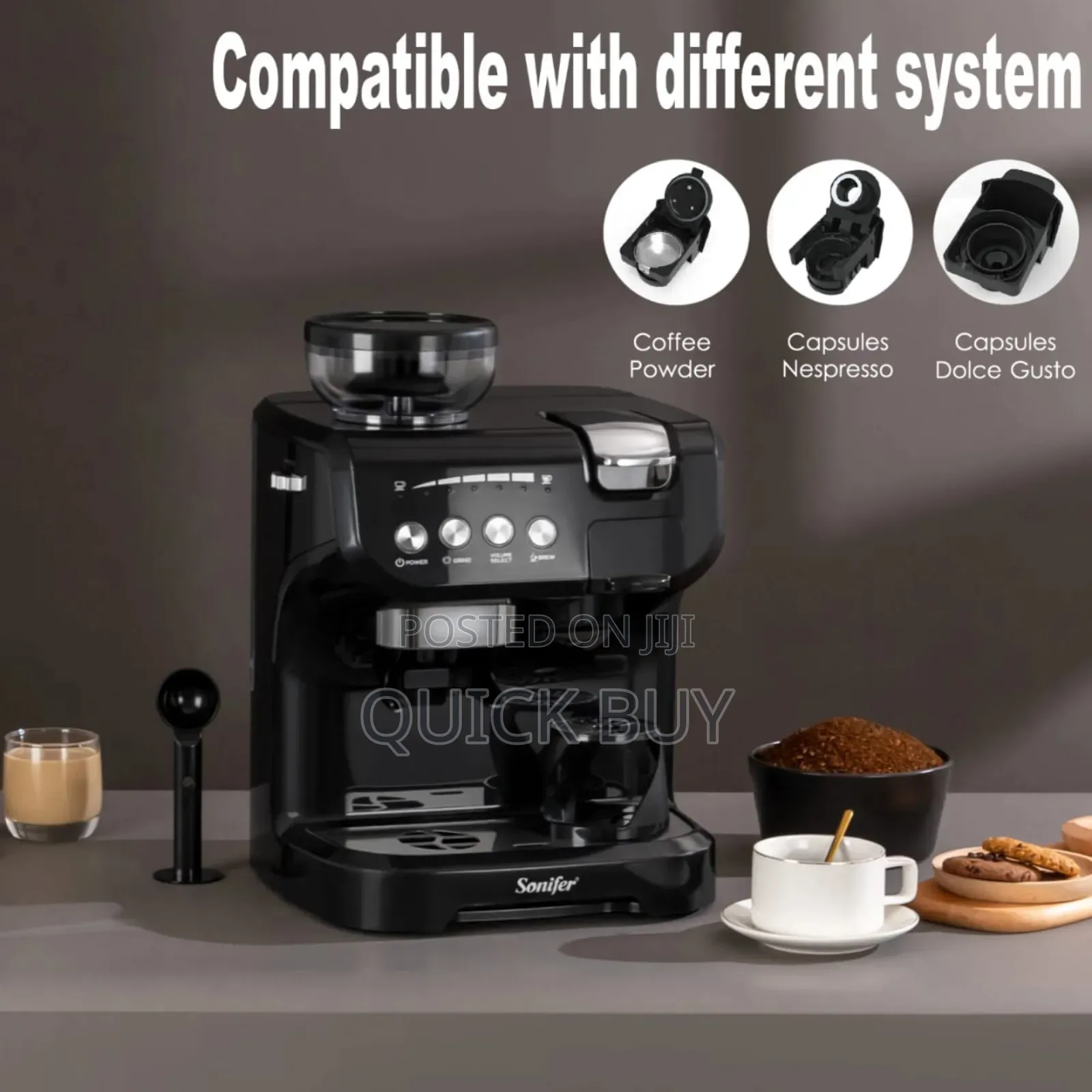 Sonifer Multi Capsule Coffee Machine With Grinding, Model Sf-3570