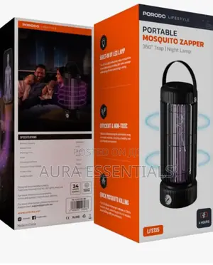 Portable Insect Zapper With 360° Trap Night Lamp
