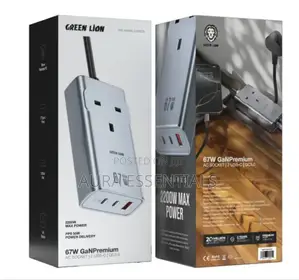 Green Lion 67w Gan Premium Ac Socket - Grey