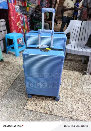 Noble Aluminium Plastic Suitcase.Medium. ( Blue)