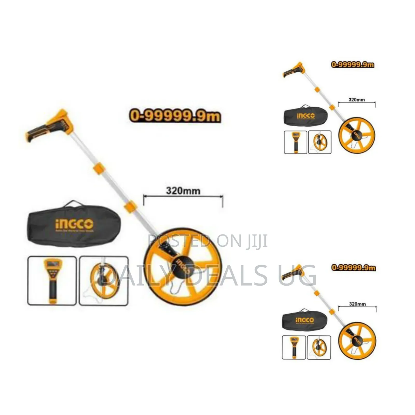 Ingco Digital Display Measuring Wheel 0-99999.9m-Orange