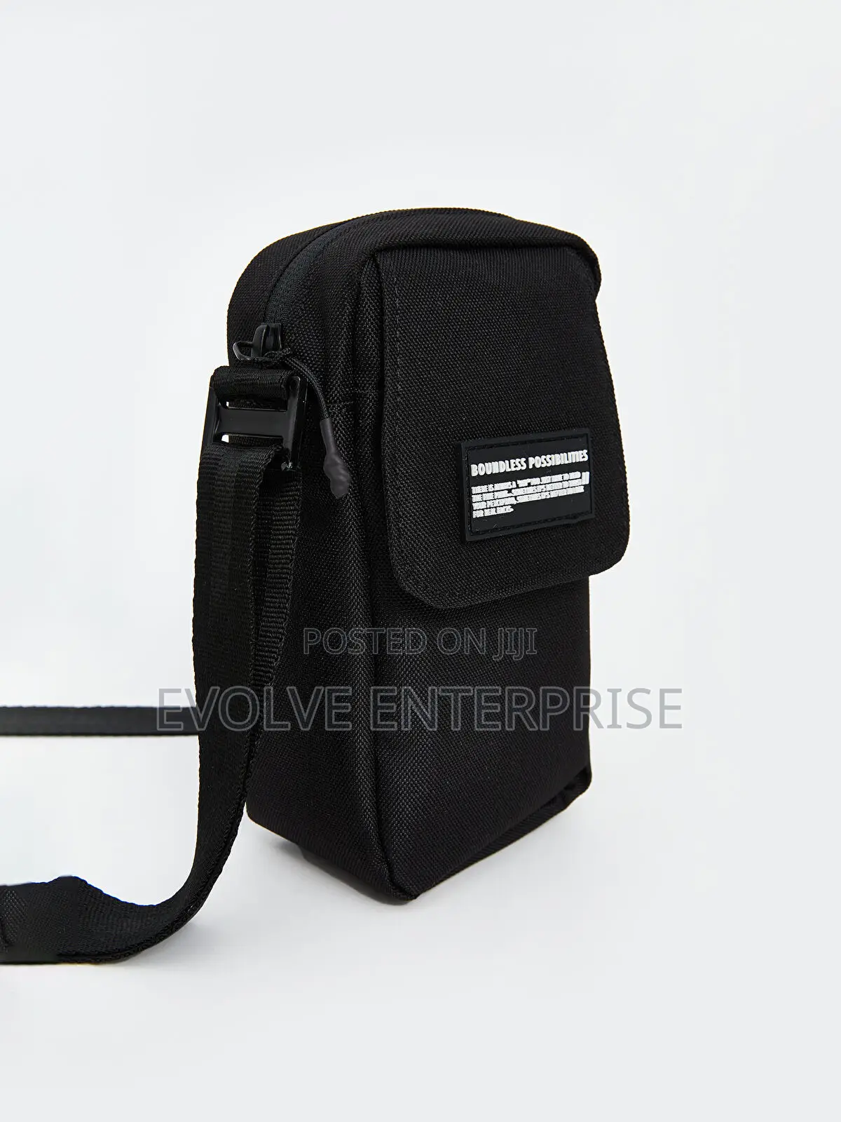 Text Printed Men's Sling Bag