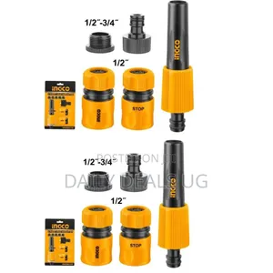 Ingco 5 Piece Twist Nozzle Set -Black Orange