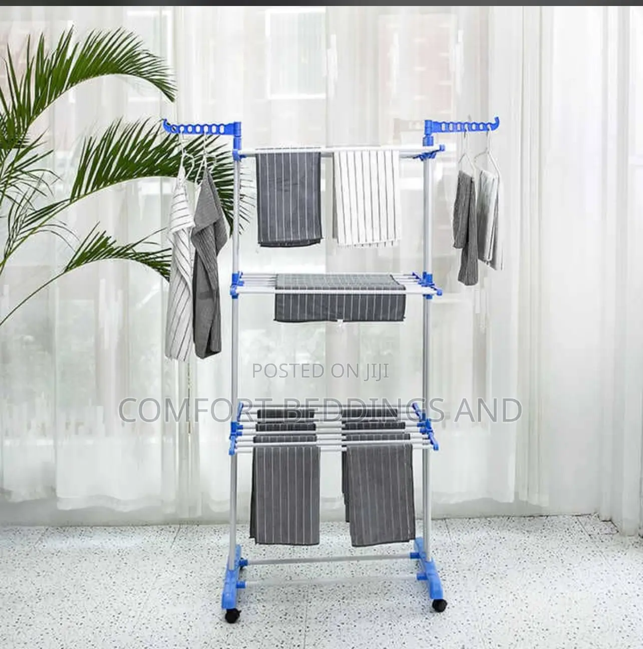 Trolley Clothes Drying Rack Blue