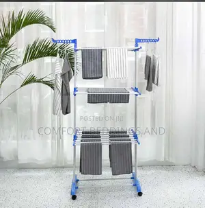 Trolley Clothes Drying Rack Blue