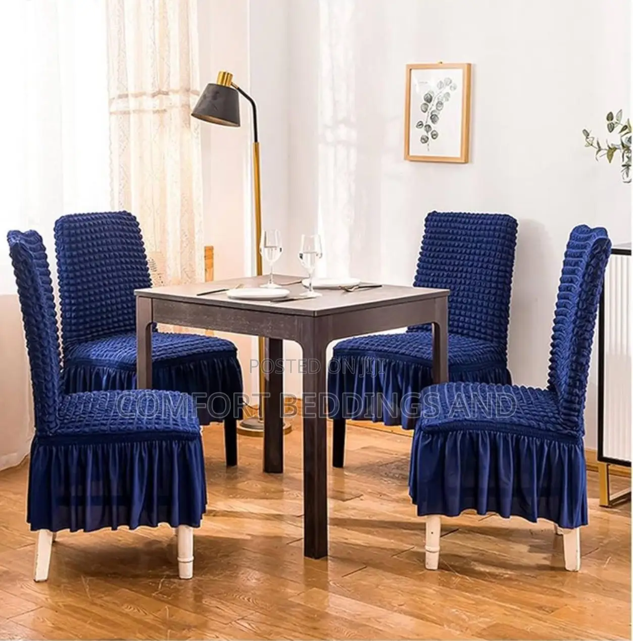 Dining Chair Covers Navy Blue