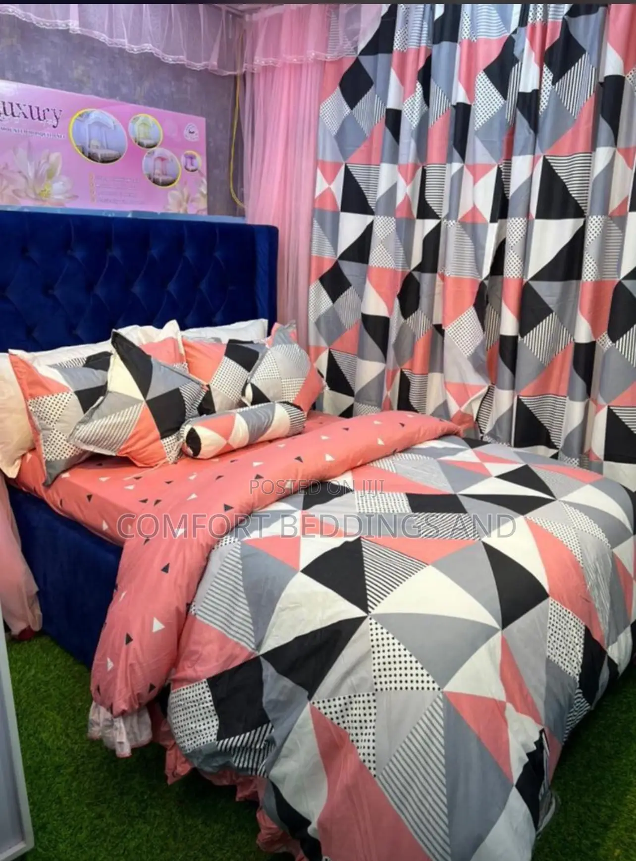 10 Peice Bedcover Pink